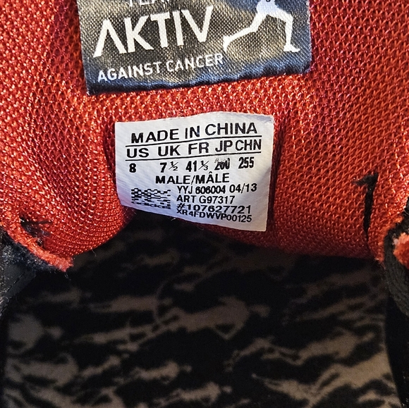 Adidas Red, Black Canvas Sneakers, Red Camo Soles, Men's 8, GUC - Picture 8 of 12